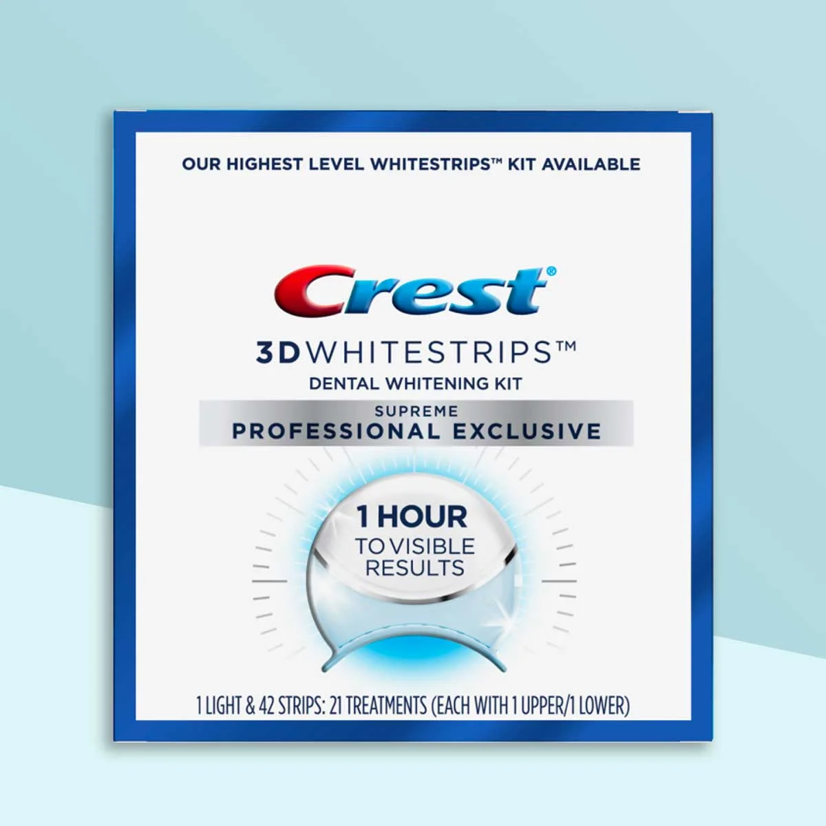 Professional Exclusive Crest 3DWhitestrips Supreme with LED Light